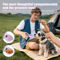Portable Dog Water Bottle | Stainless Steel Travel Dispenser with Foldable Bowl | Leak-Proof | 10oz 5