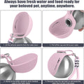 Portable Dog Water Bottle | Stainless Steel Travel Dispenser with Foldable Bowl | Leak-Proof | 10oz 3